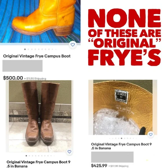 🛑 Buying Frye Vintage Boots? Read this! Cowboy Cowgirl Western Biker Moto Boots - Picture 7 of 16